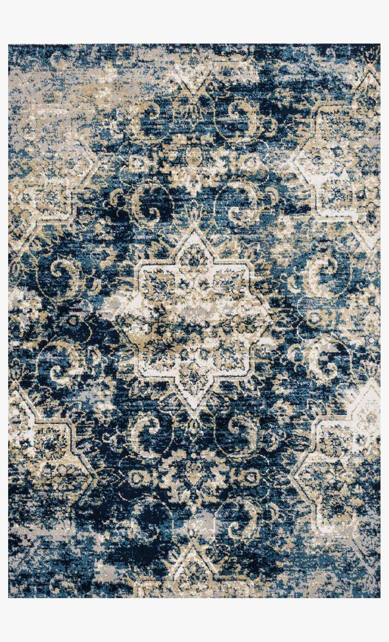 Loloi Torrance Collection - Transitional Power Loomed Rug in Navy & Ivory (TC-04)