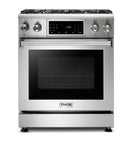 Thor Kitchen 2-Piece Appliance Package - 30-Inch Gas Range and Over-the-Range Microwave & Vent Hood in Stainless Steel