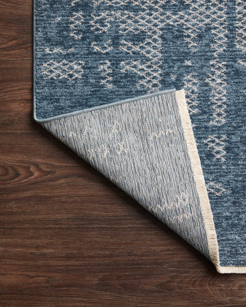 Loloi II Vance Collection - Traditional Power Loomed Rug in Denim & Dove (VAN-01)