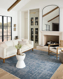 Loloi II Vance Collection - Traditional Power Loomed Rug in Denim & Dove (VAN-01)