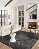 Loloi II Vance Collection - Traditional Power Loomed Rug in Charcoal & Dove (VAN-03)