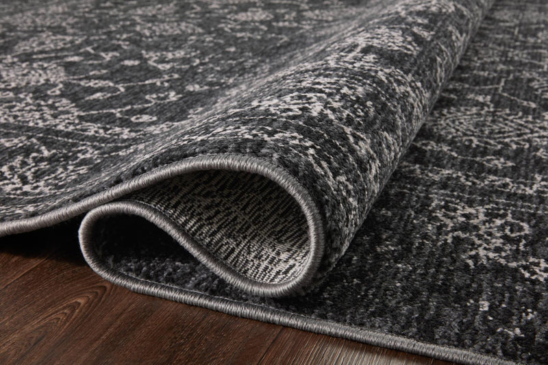 Loloi II Vance Collection - Traditional Power Loomed Rug in Charcoal & Dove (VAN-09)