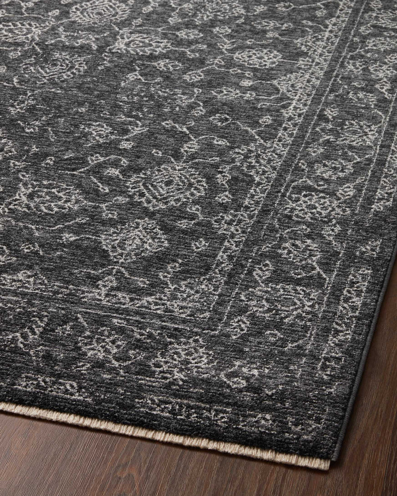 Loloi II Vance Collection - Traditional Power Loomed Rug in Charcoal & Dove (VAN-09)