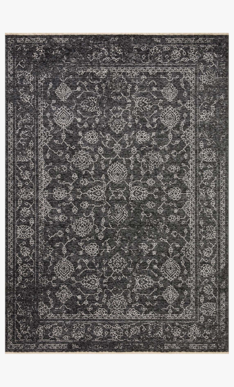 Loloi II Vance Collection - Traditional Power Loomed Rug in Charcoal & Dove (VAN-09)