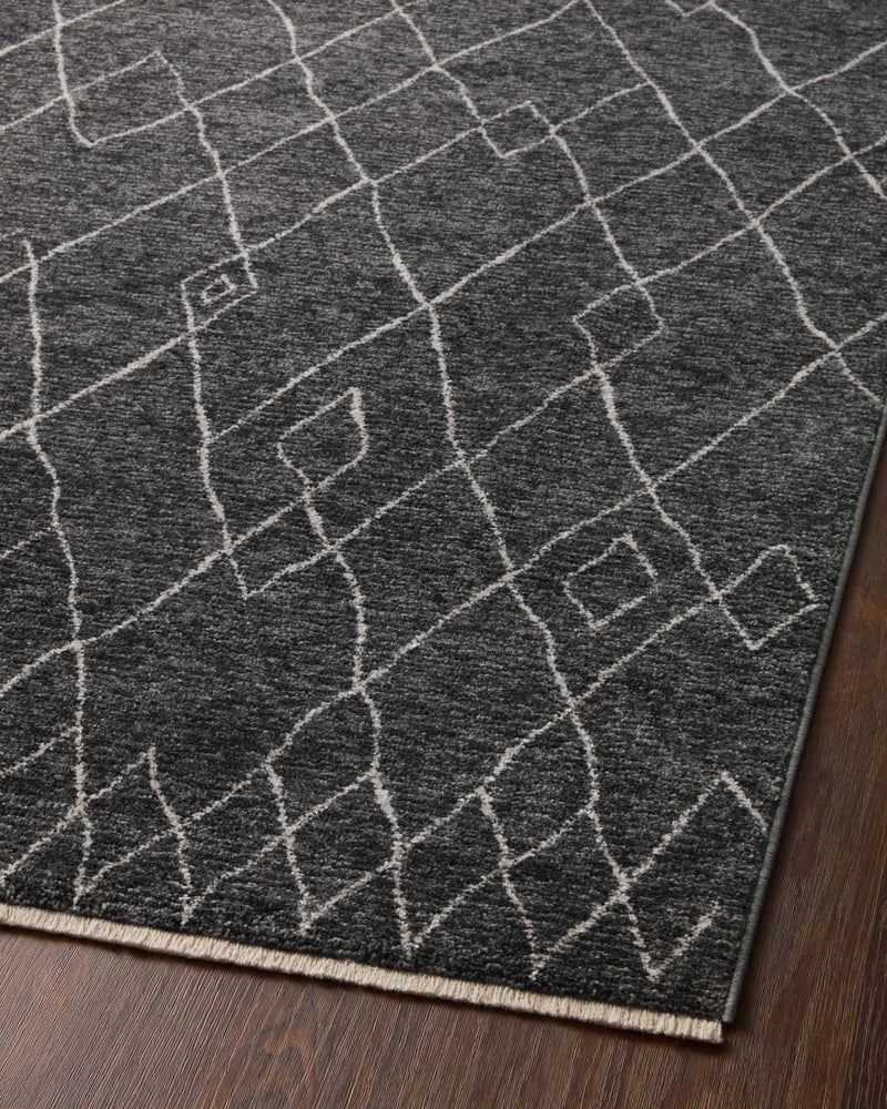 Loloi II Vance Collection - Traditional Power Loomed Rug in Charcoal & Dove (VAN-11)