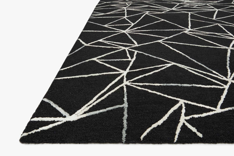 Loloi Verve Collection - Contemporary Hand Tufted Rug in Black & Ivory (VER-03)