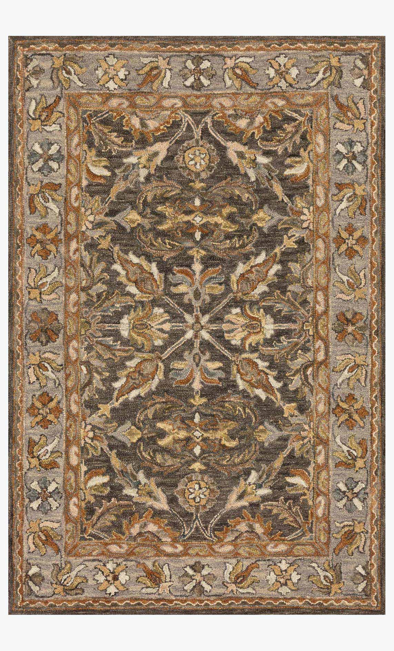 Loloi Victoria Collection - Traditional Hooked Rug in Dk Taupe & Grey (VK-06)