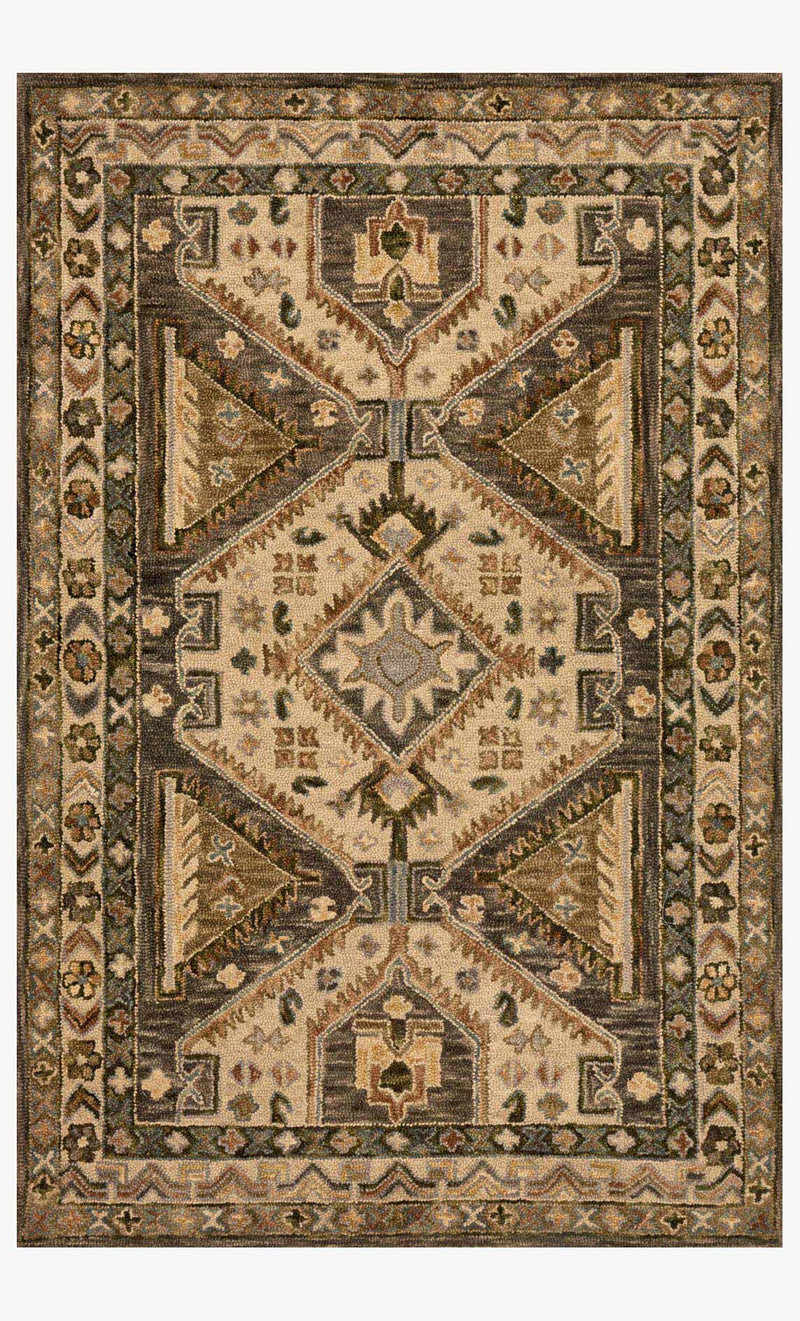 Loloi Victoria Collection - Traditional Hooked Rug in Walnut & Beige (VK-07)