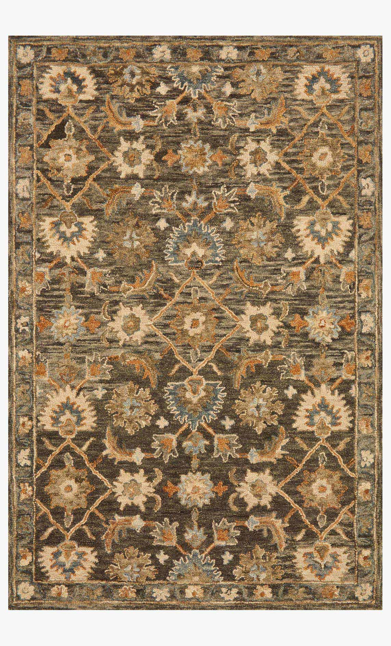 Loloi Victoria Collection - Traditional Hooked Rug in Dk Taupe & Multi (VK-08)