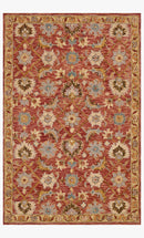 Loloi Victoria Collection - Traditional Hooked Rug in Terracotta & Gold (VK-09)