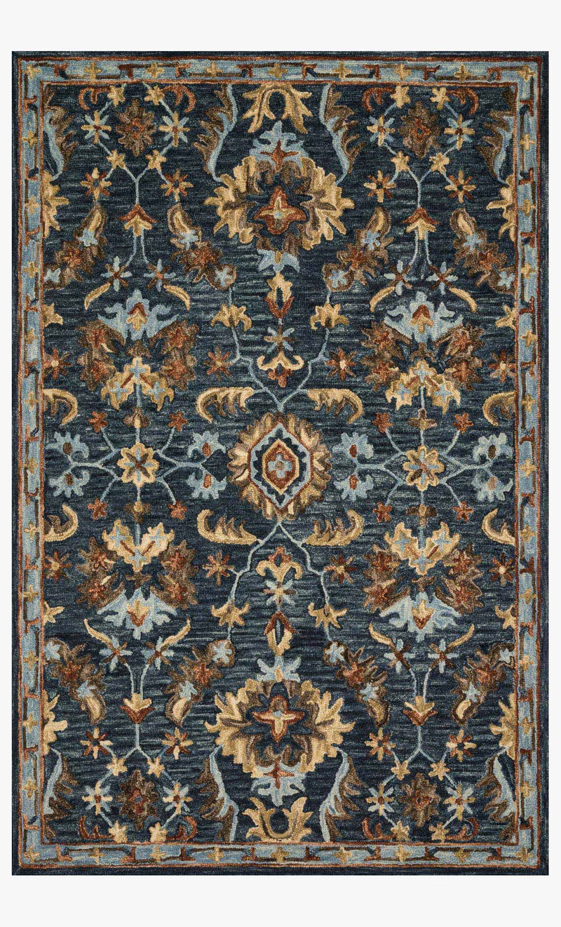 Loloi Victoria Collection - Traditional Hooked Rug in Denim & Multi (VK-14)