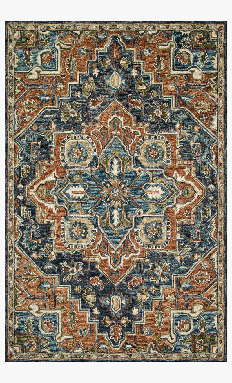 Loloi Victoria Collection - Traditional Hooked Rug in Rust (VK-16)