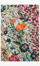 Loloi Wild Bloom Collection - Contemporary Hooked Rug in Ivory (WV-01)