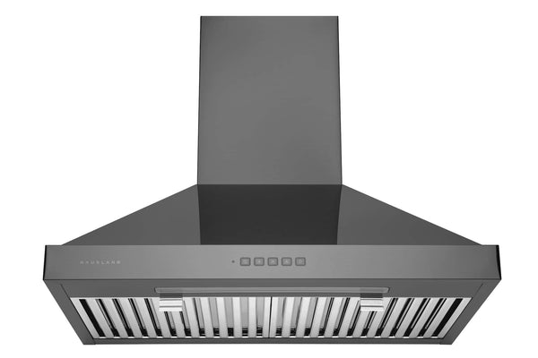 Hauslane 30-Inch Wall Mount Range Hood with Stainless Steel Filters in Black Stainless Steel (WM-590BSS-30)