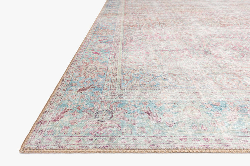 Loloi II Wynter Collection - Traditional Power Loomed Rug in Red & Teal (WYN-04)