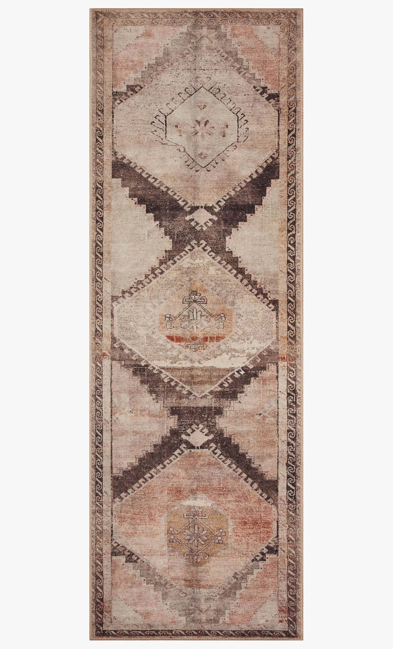 Loloi II Wynter Collection - Traditional Power Loomed Rug in Graphite & Blush (WYN-08)