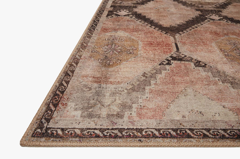 Loloi II Wynter Collection - Traditional Power Loomed Rug in Graphite & Blush (WYN-08)