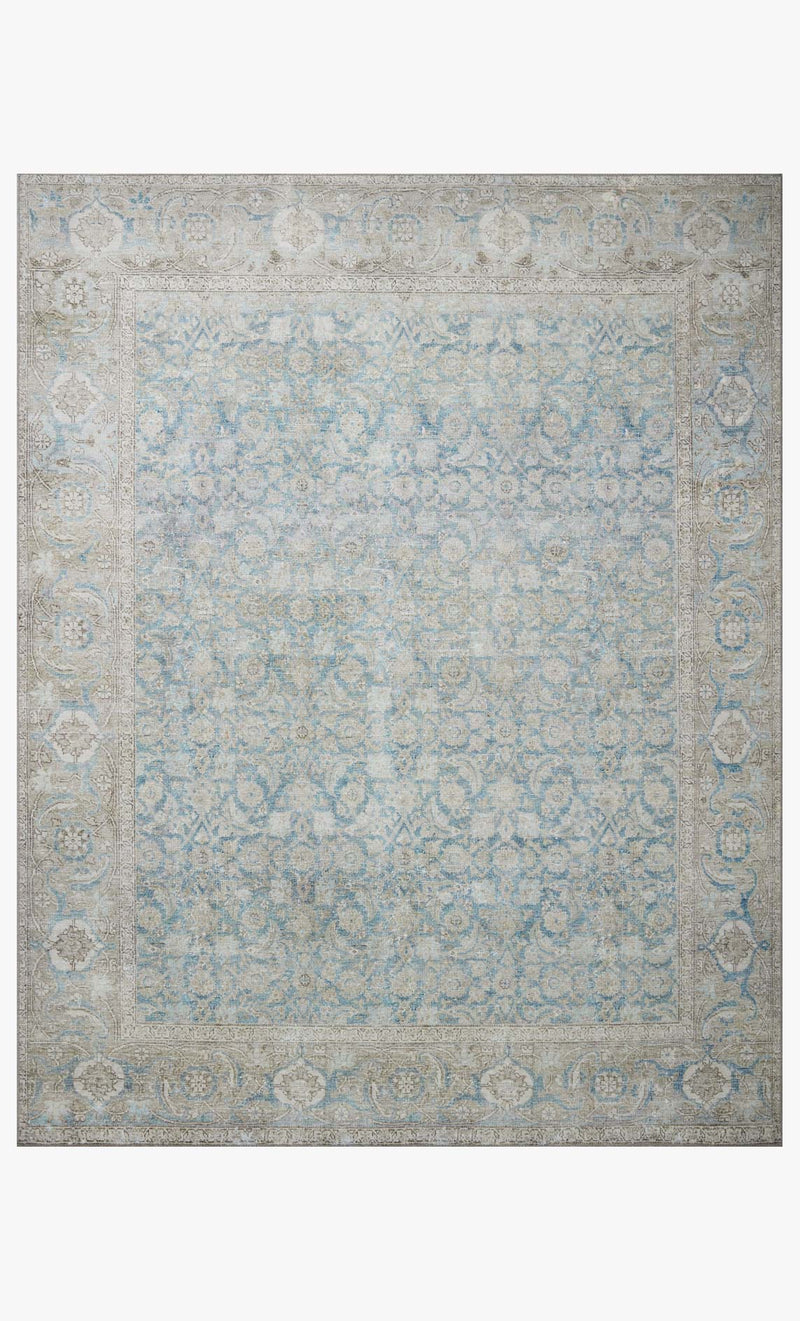 Loloi II Wynter Collection - Traditional Power Loomed Rug in Ocean & Silver (WYN-10)