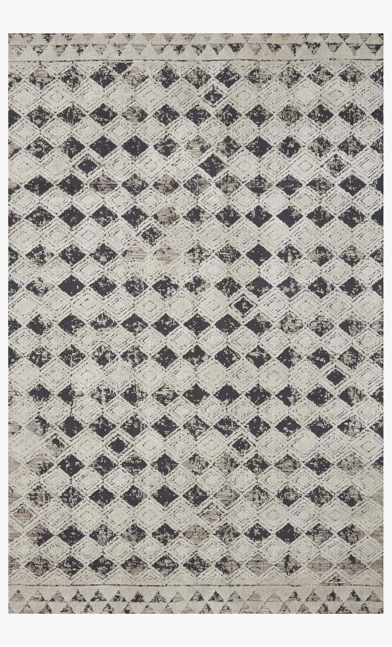 Justina Blakeney x Loloi Yeshaia Collection - Transitional Power Loomed Rug in Black & Neutral (YES-02)