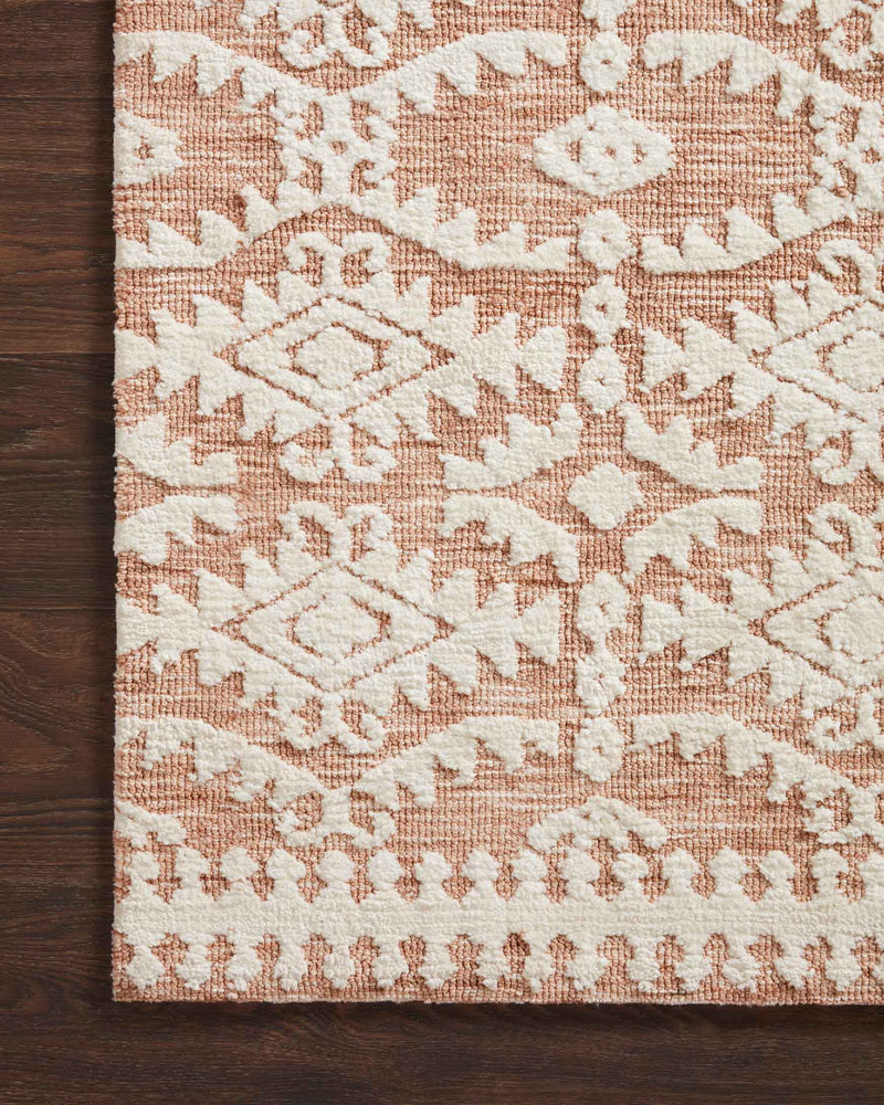 Justina Blakeney x Loloi Yeshaia Collection - Transitional Power Loomed Rug in Terracotta & Ivory (YES-06)