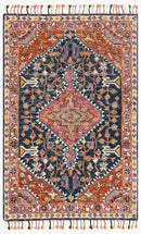 Loloi Zharah Collection - Transitional Hooked Rug in Navy (ZR-01)