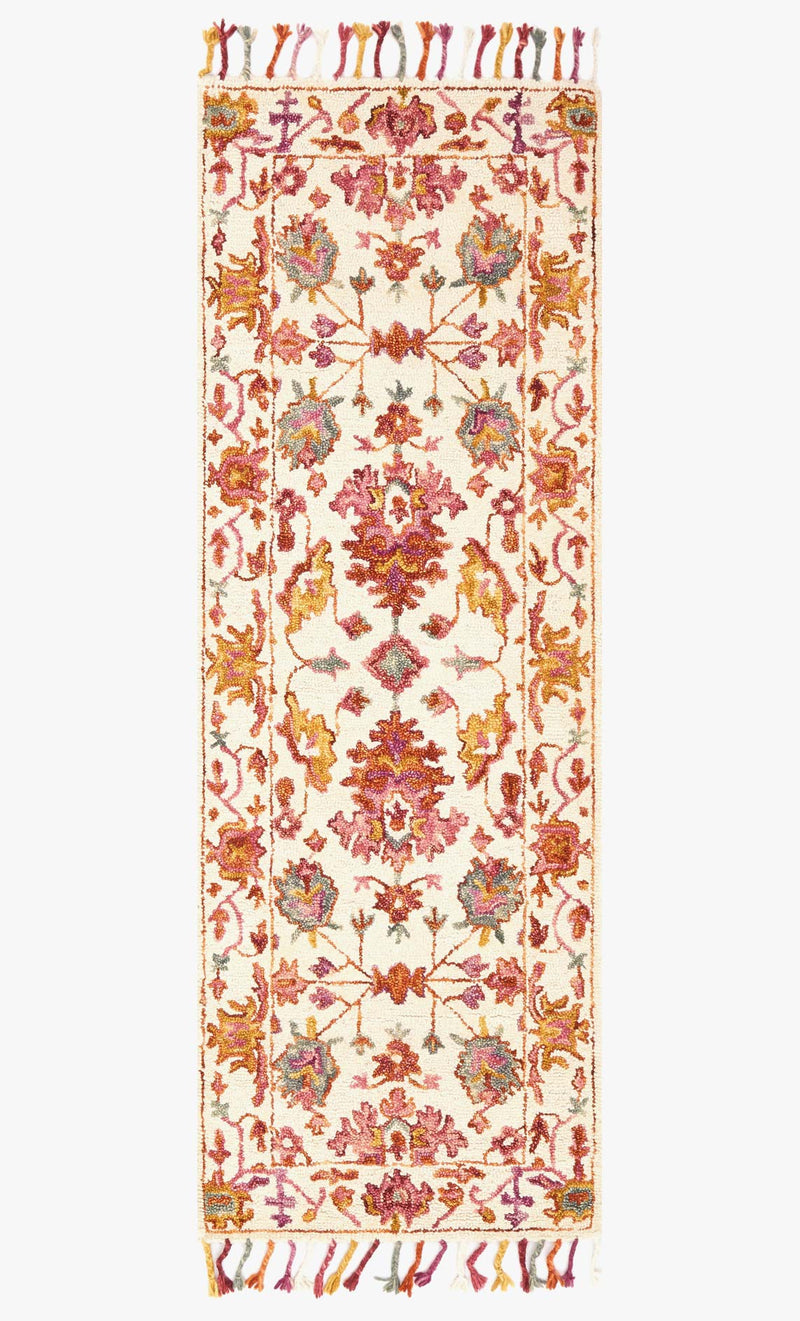 Loloi Zharah Collection - Transitional Hooked Rug in Berry (ZR-06)
