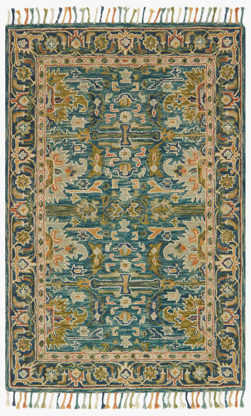Loloi Zharah Collection - Transitional Hooked Rug in Blue & Navy (ZR-12)