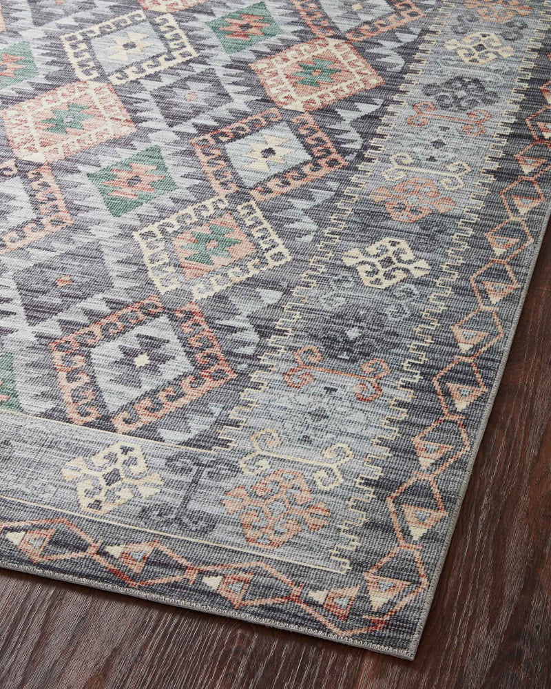 Loloi II Zion Collection - Traditional Power Loomed Rug in Grey & Multi (ZIO-01)