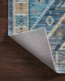 Loloi II Zion Collection - Traditional Power Loomed Rug in Ocean & Gold (ZIO-02)
