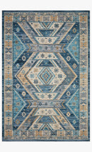 Loloi II Zion Collection - Traditional Power Loomed Rug in Ocean & Gold (ZIO-02)