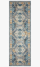 Loloi II Zion Collection - Traditional Power Loomed Rug in Ocean & Gold (ZIO-02)