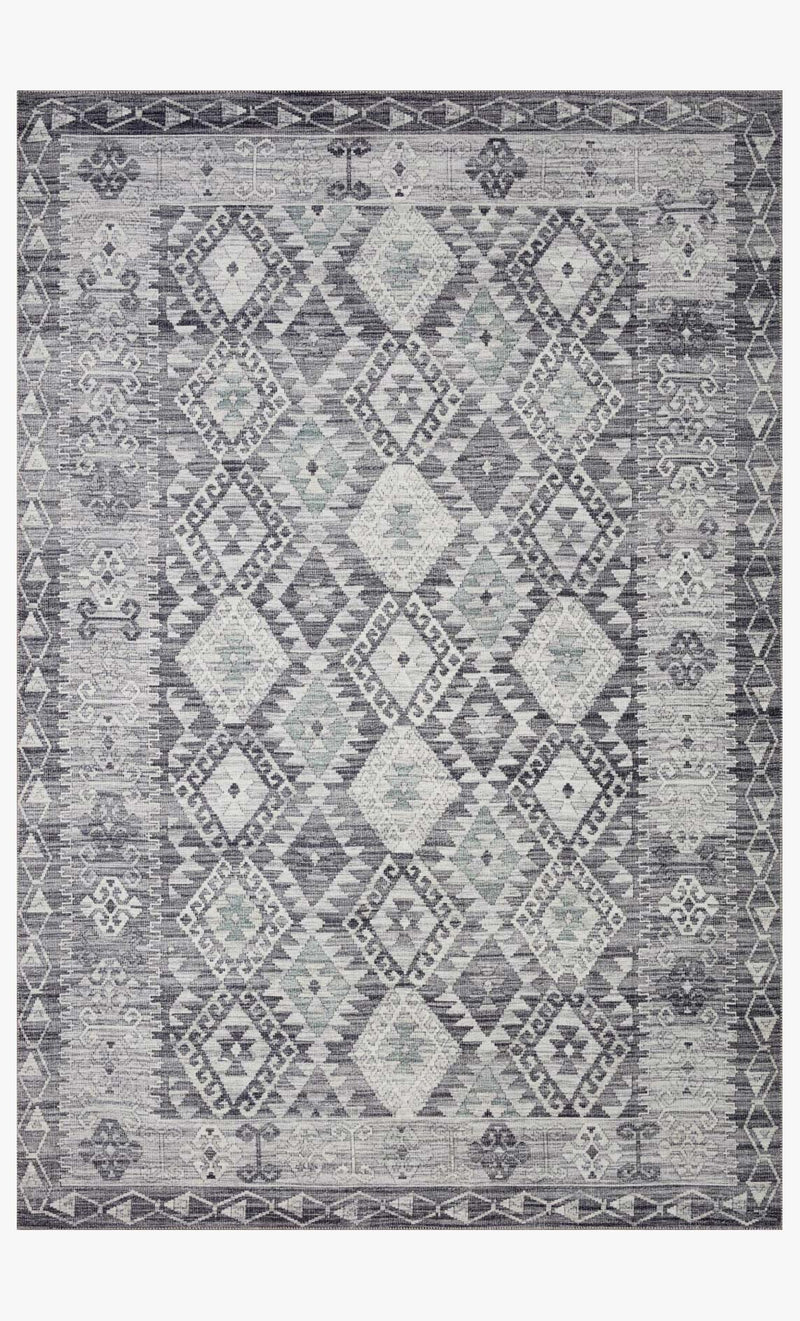 Loloi II Zion Collection - Traditional Power Loomed Rug in Charcoal & Slate (ZIO-03)