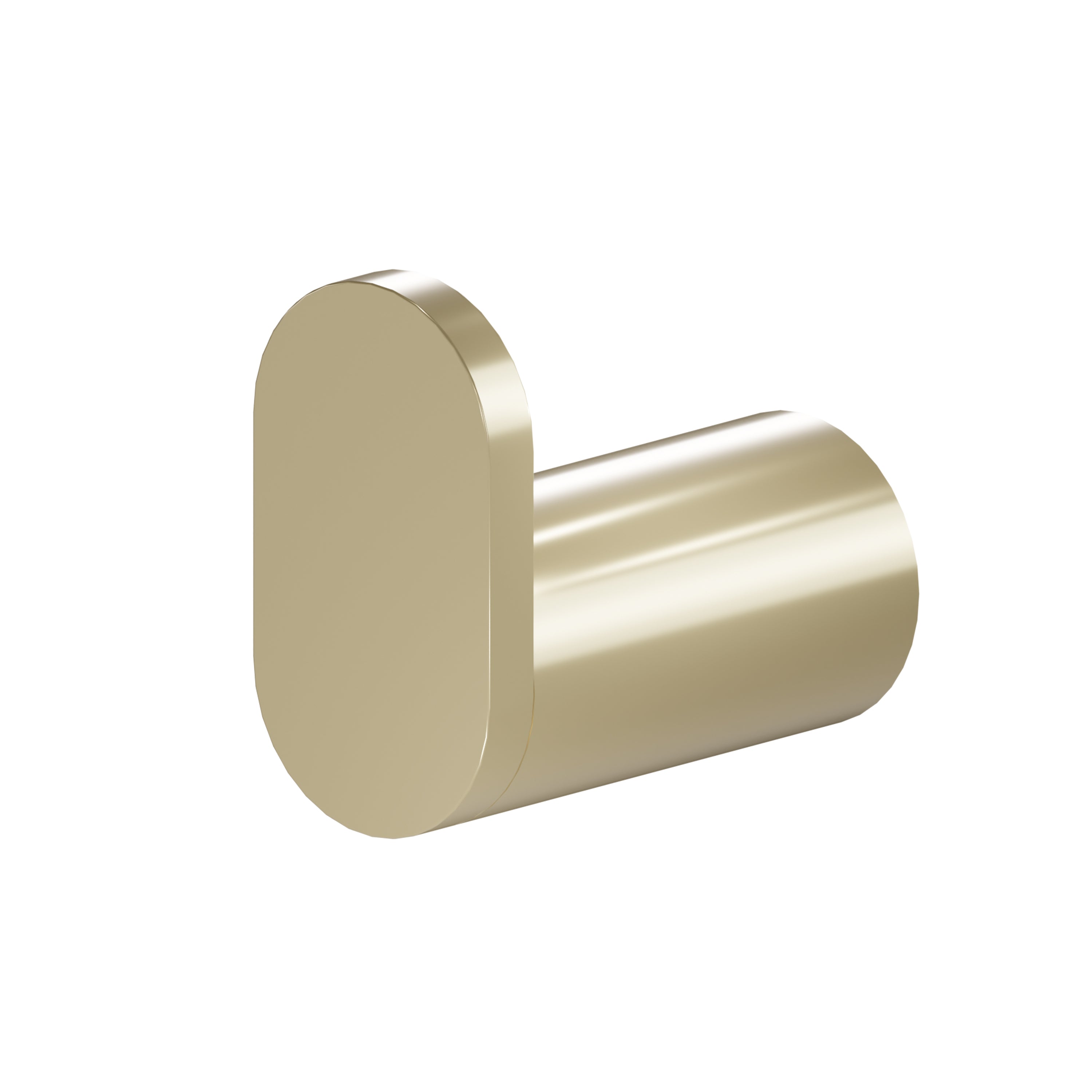 Champagne bronze towel hook with round backplate and cylindrical arm