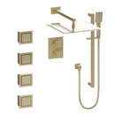 ZLINE Crystal Bay Thermostatic Shower System with Body Jets in Champagne Bronze (CBY-SHS-T3-CB)