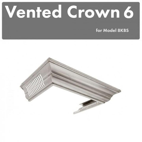 ZLINE Vented Crown Molding Profile 6 for Wall Mount Range Hood (CM6V-8KF2S)