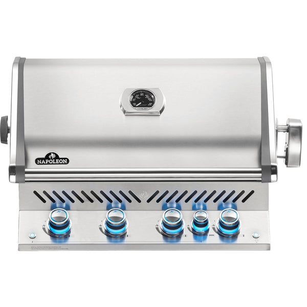 Napoleon 33-Inch Prestige Pro 500 RB Built-In Natural Gas Grill with Infrared Rear Burner in Stainless Steel (BIPRO500RBNSS-3)