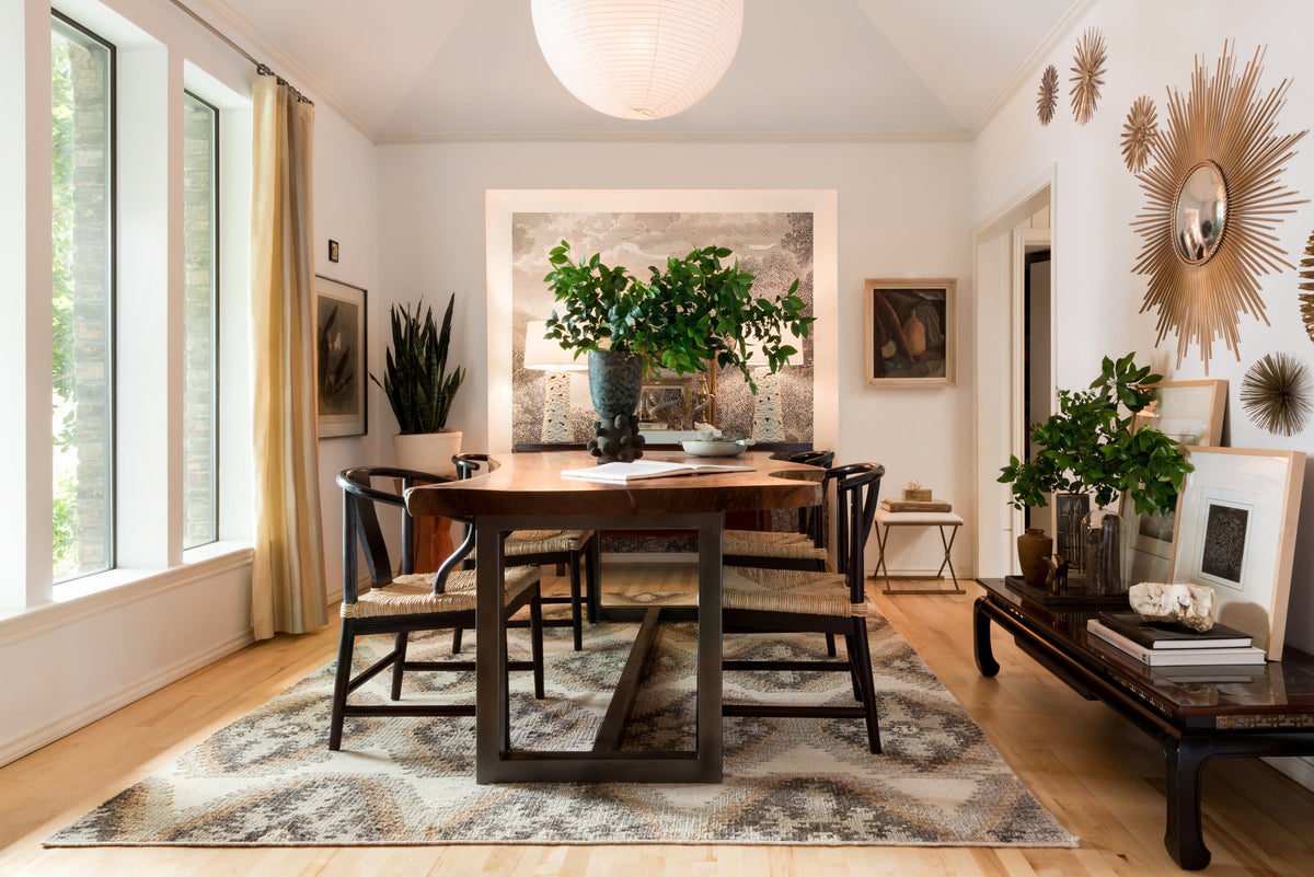 Ivory and camel transitional hand-woven area rug with gray diamond pattern