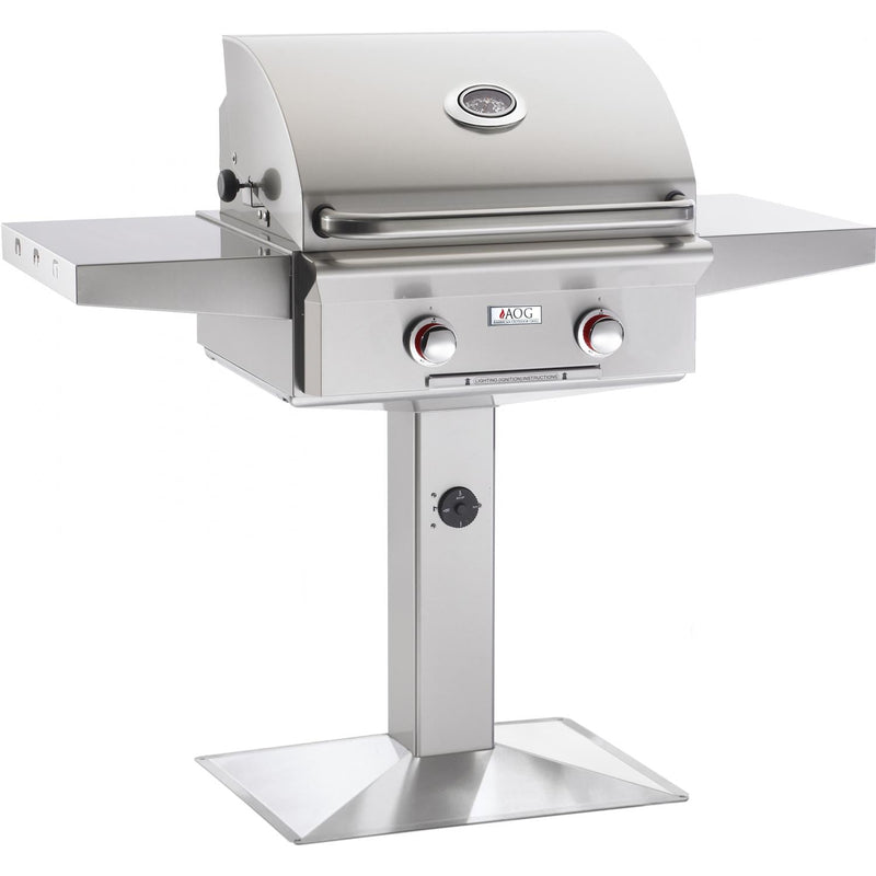 American Outdoor Grill 24" T-Series Freestanding 2-Burner Natural Gas Grill on Pedestal (24NPL-00SP) Grills American Outdoor Grill 