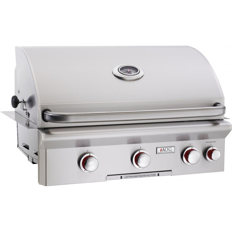 Propane grill with outlet rotisserie