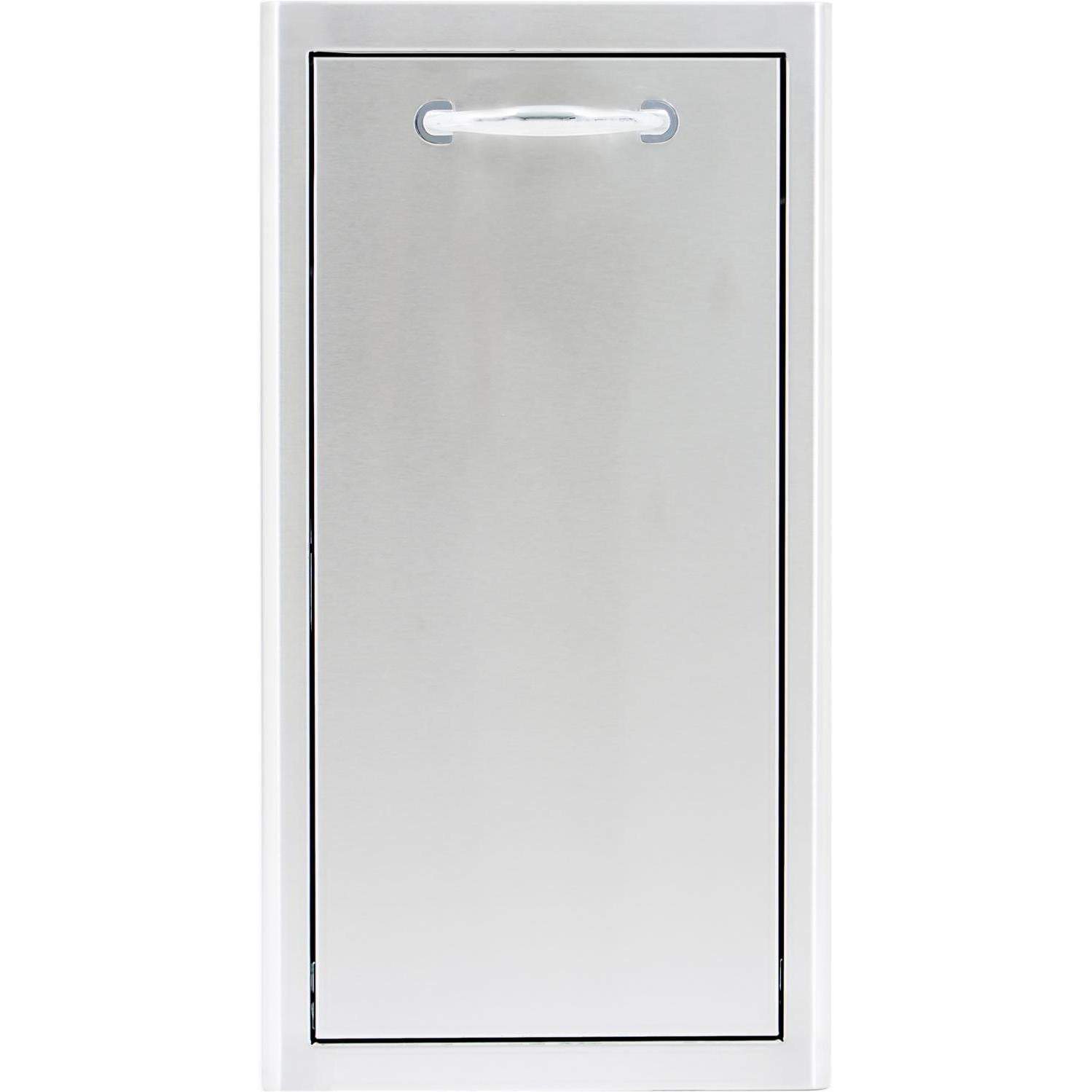 White rectangular bin door panel with black border and top carry handle