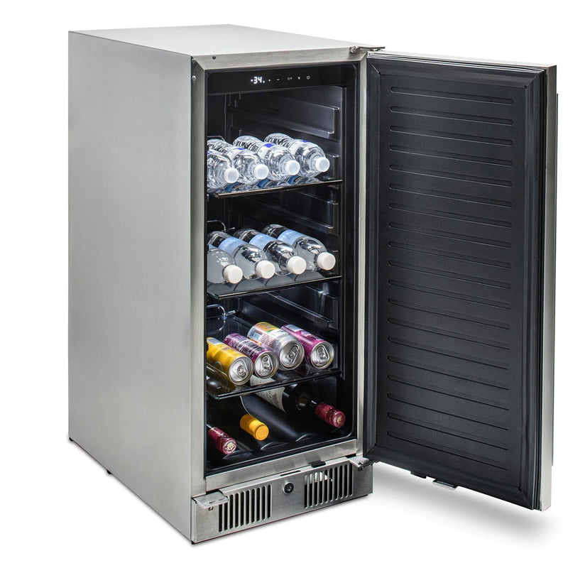 Blaze 15" 3.2 Cu. Ft. Outdoor Rated Compact Refrigerator (BLZ-SSRF-15) Beverage Centers Blaze Outdoor Products 