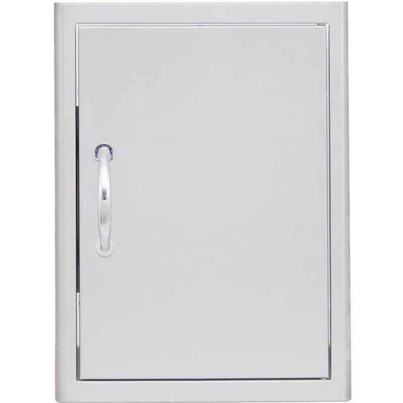 Stainless steel single access door with vertical frame and recessed latch handle