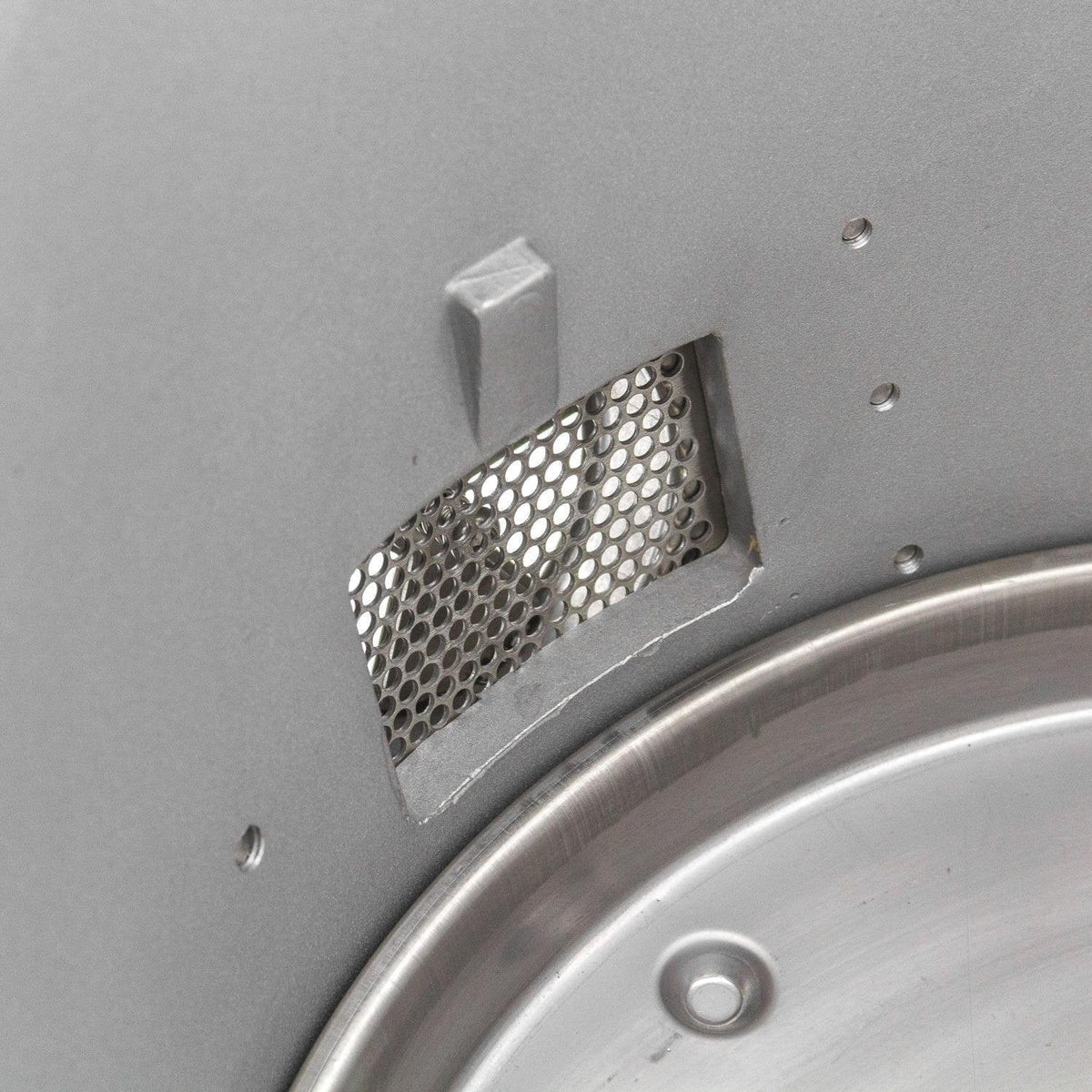 20-inch kamado grill side air vent with perforated intake panel
