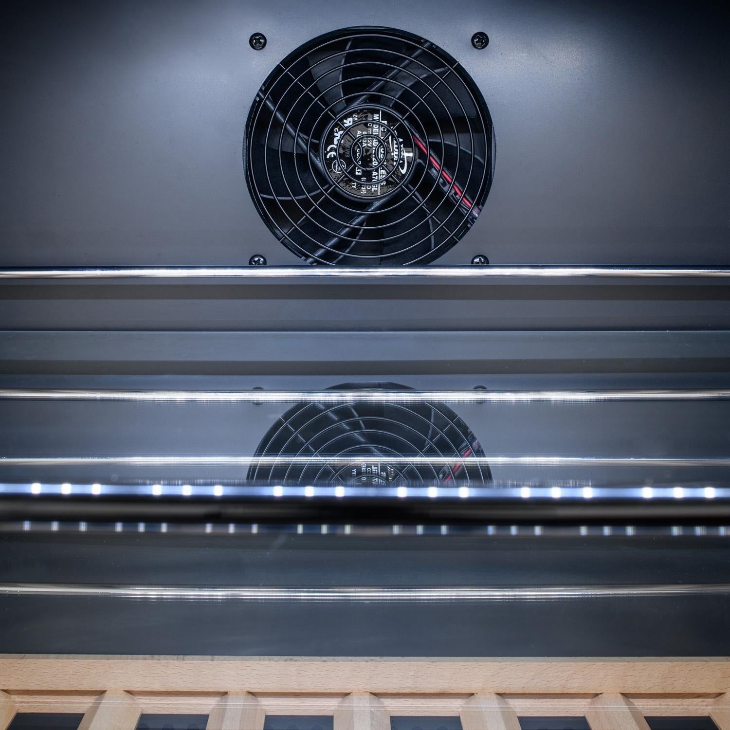 Built-in grill ventilation fan openings with circular grille vents