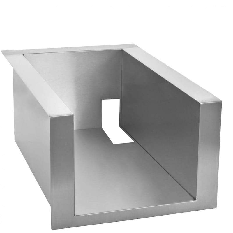 Insulated jacket product in open metallic display box; jacket not visible