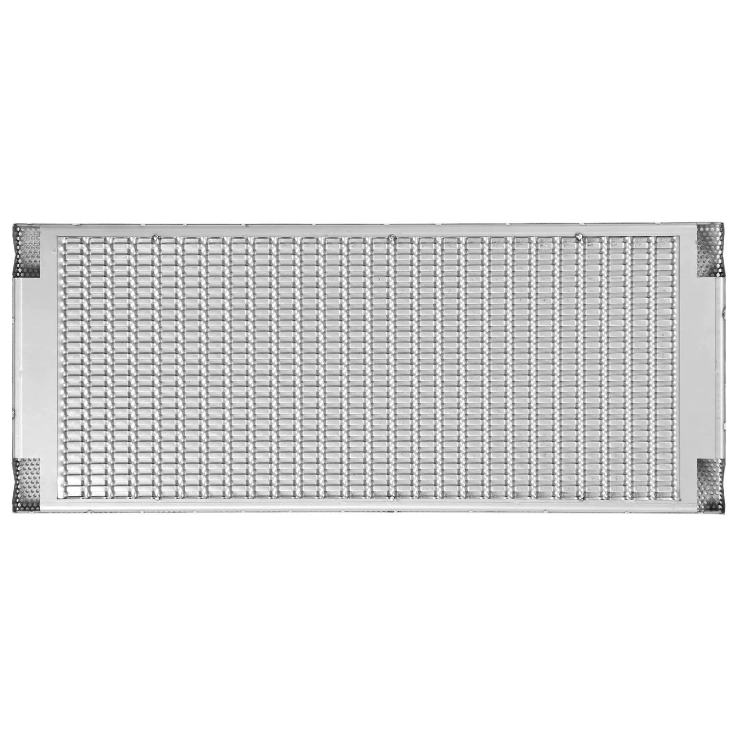 Rectangular perforated stainless steel flame tamer grate insert