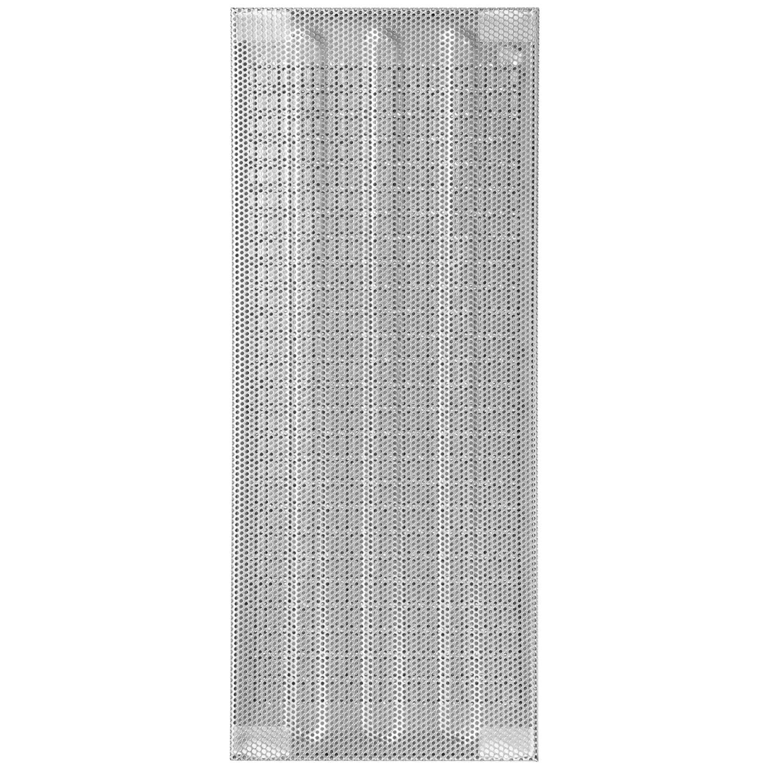 Perforated stainless steel flame tamer panel with dense round holes
