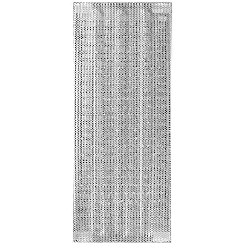 Upright perforated stainless steel flame tamer panel with fine round ventilation holes