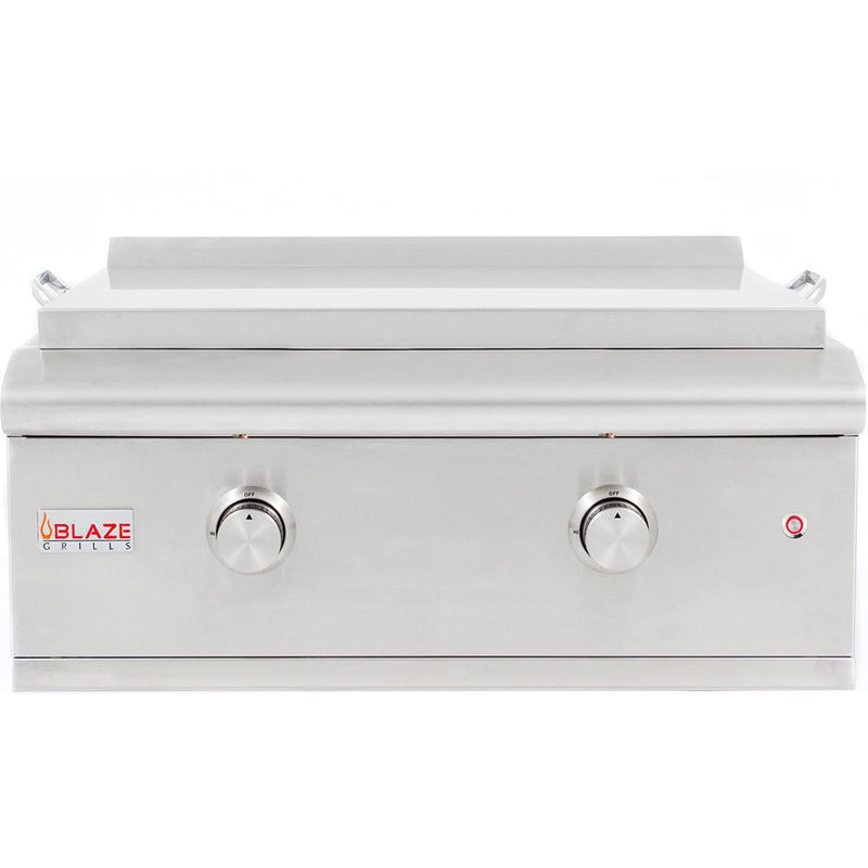 Blaze Grill Package - Premium LTE Marine Grade 32-Inch 4-Burner Built-In Liquid Propane Grill, Double Side Burner and Griddle in Stainless Steel