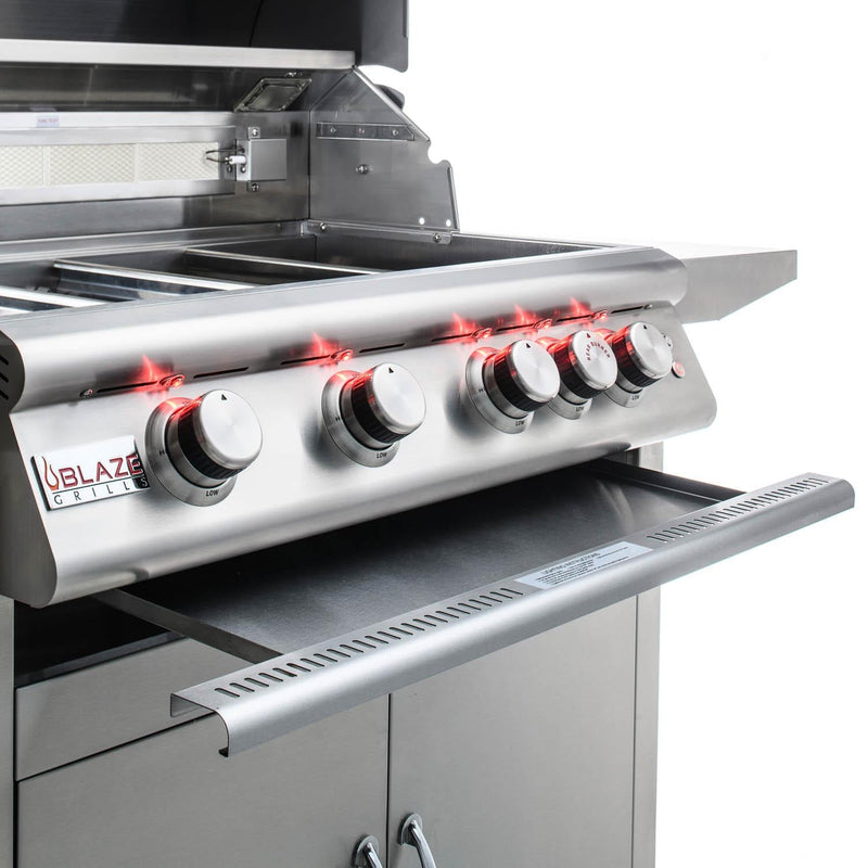 Blaze Grill Package - Premium LTE 32-Inch 4-Burner Built-In Liquid Propane Grill and Side Burner in Stainless Steel